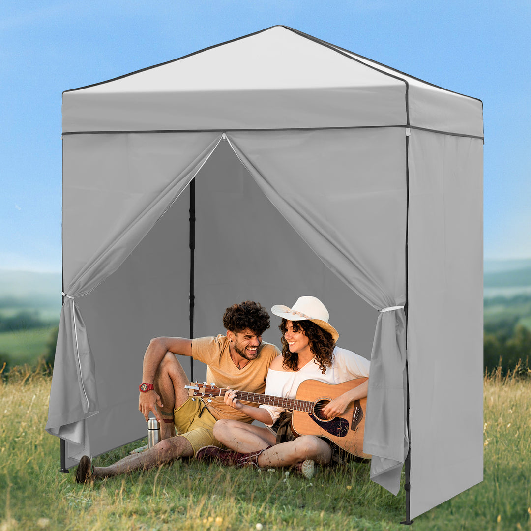 COOS BAY Pop Up Canopy Tent 6x4 with Four Removable Sun Walls