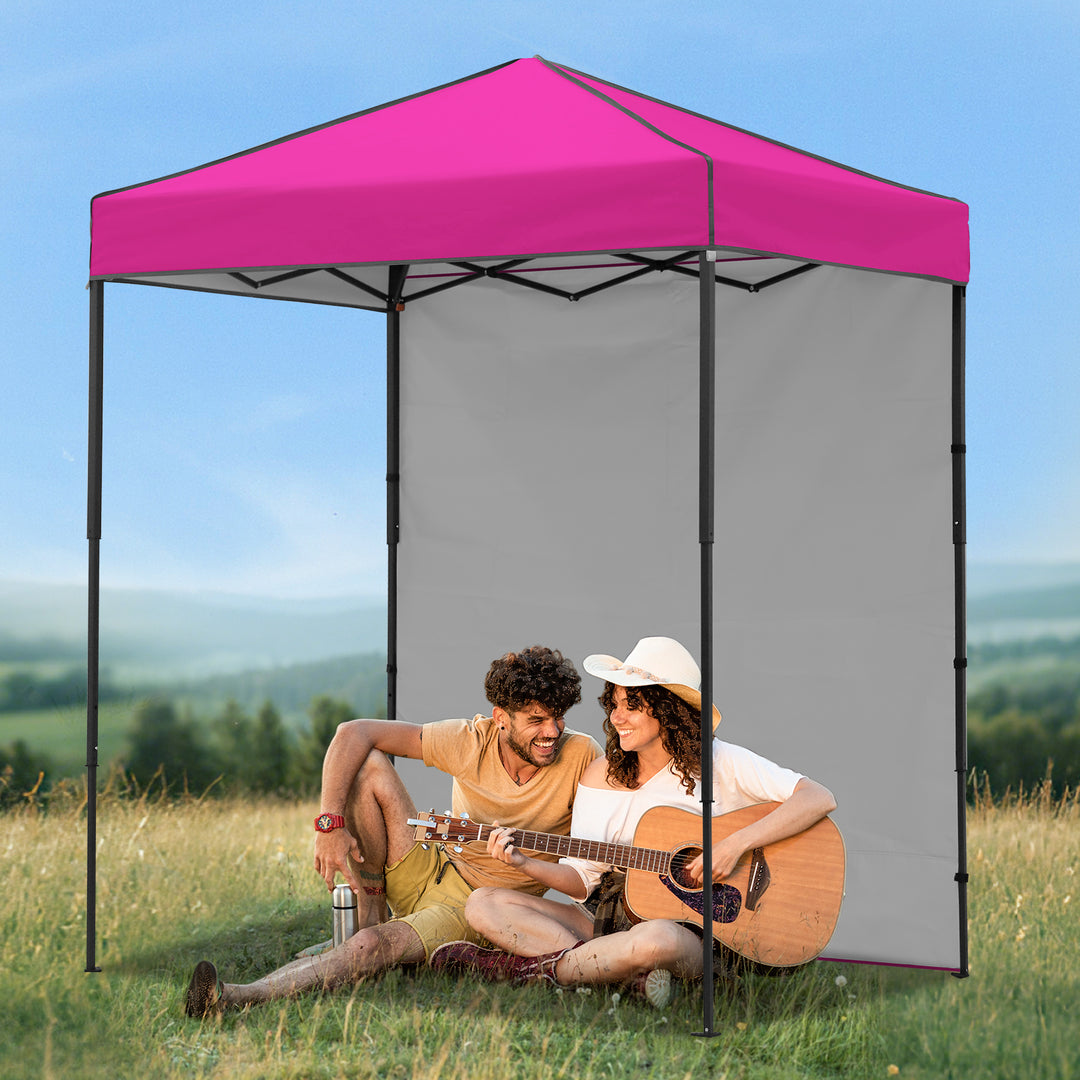 COOS BAY Pop Up Canopy Tent 6x4 with One Removable Sun Wall