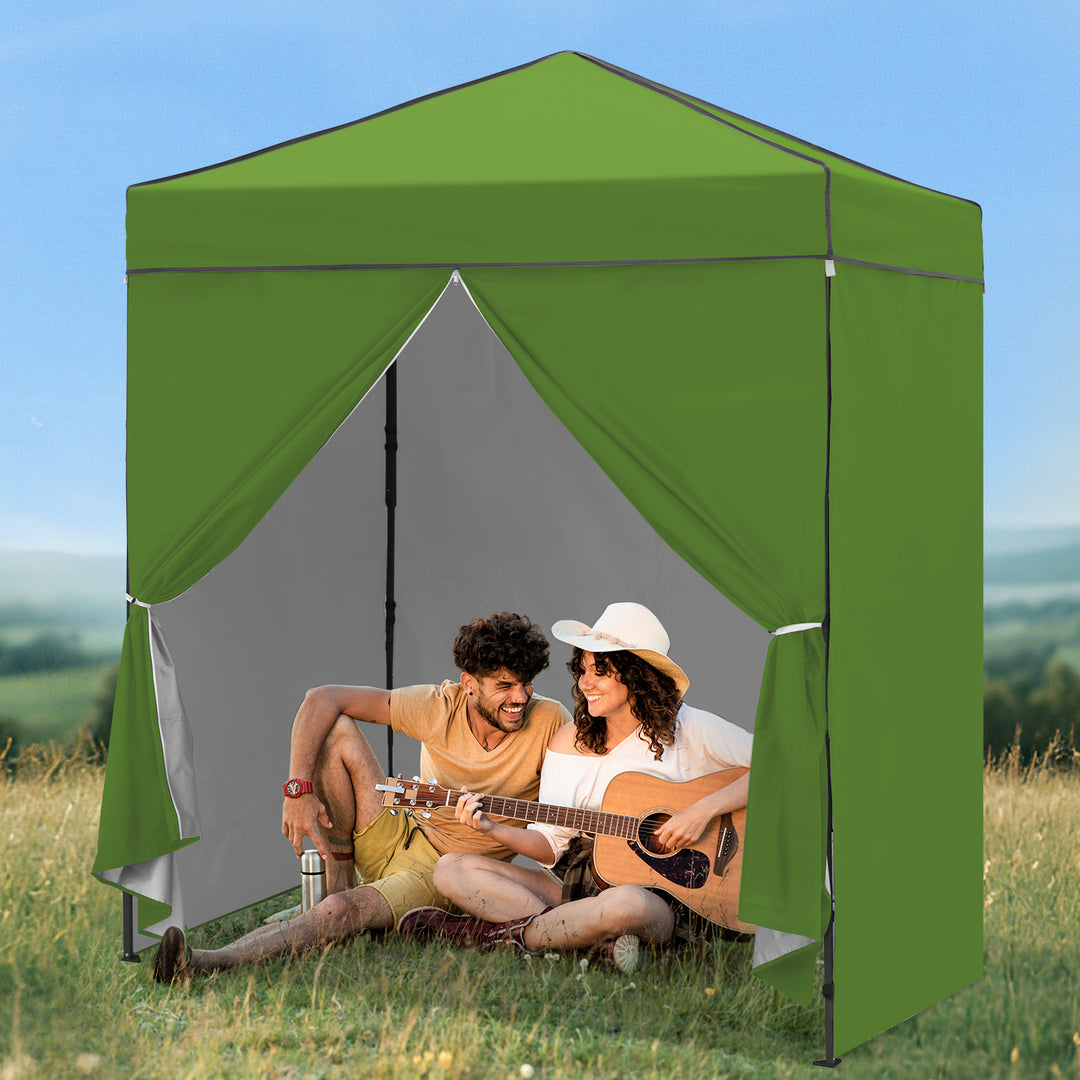 COOS BAY Pop Up Canopy Tent 6x4 with Four Removable Sun Walls