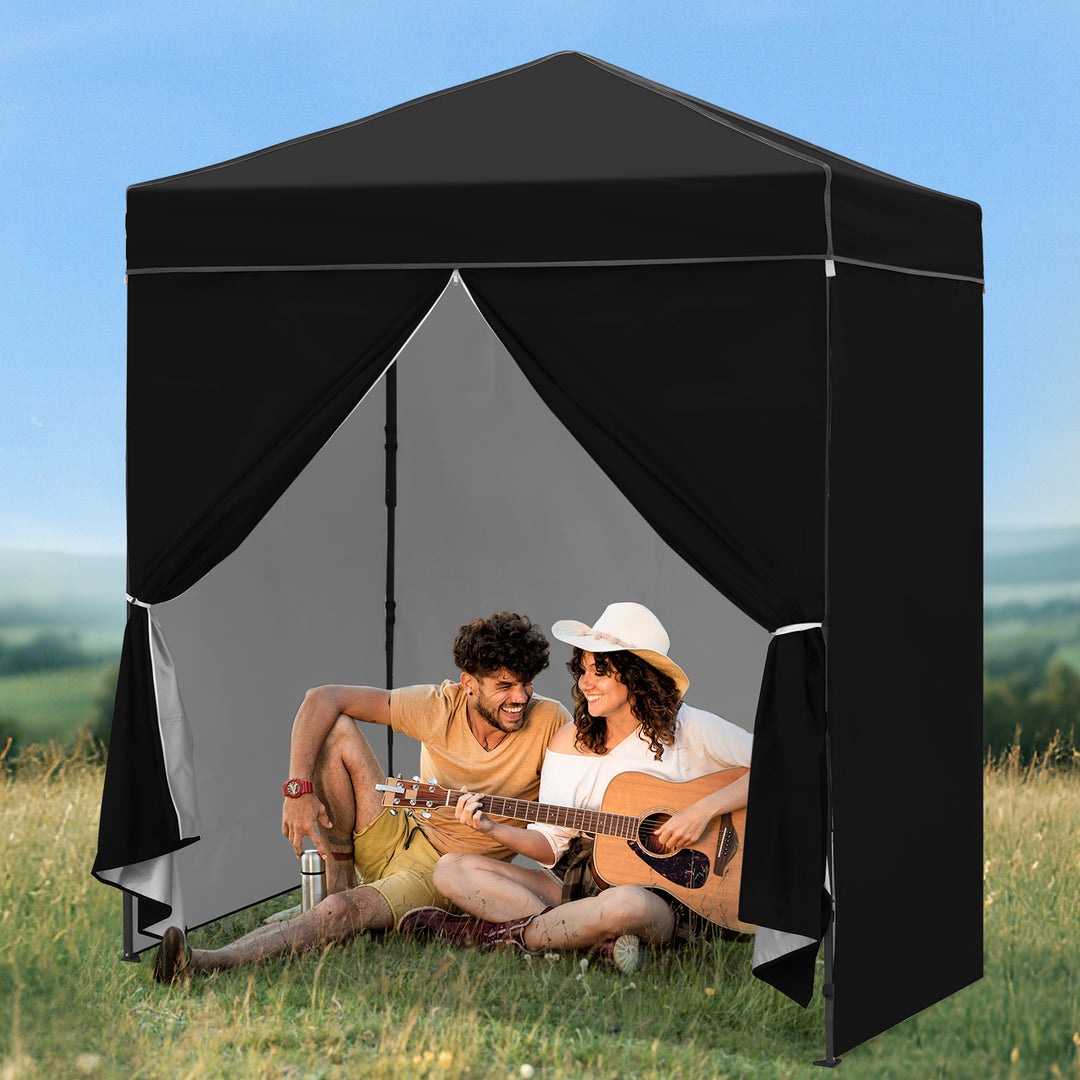 COOS BAY Pop Up Canopy Tent 6x4 with Four Removable Sun Walls