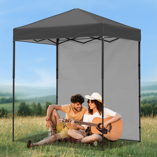 COOS BAY Pop Up Canopy Tent 6x4 with One Removable Sun Wall
