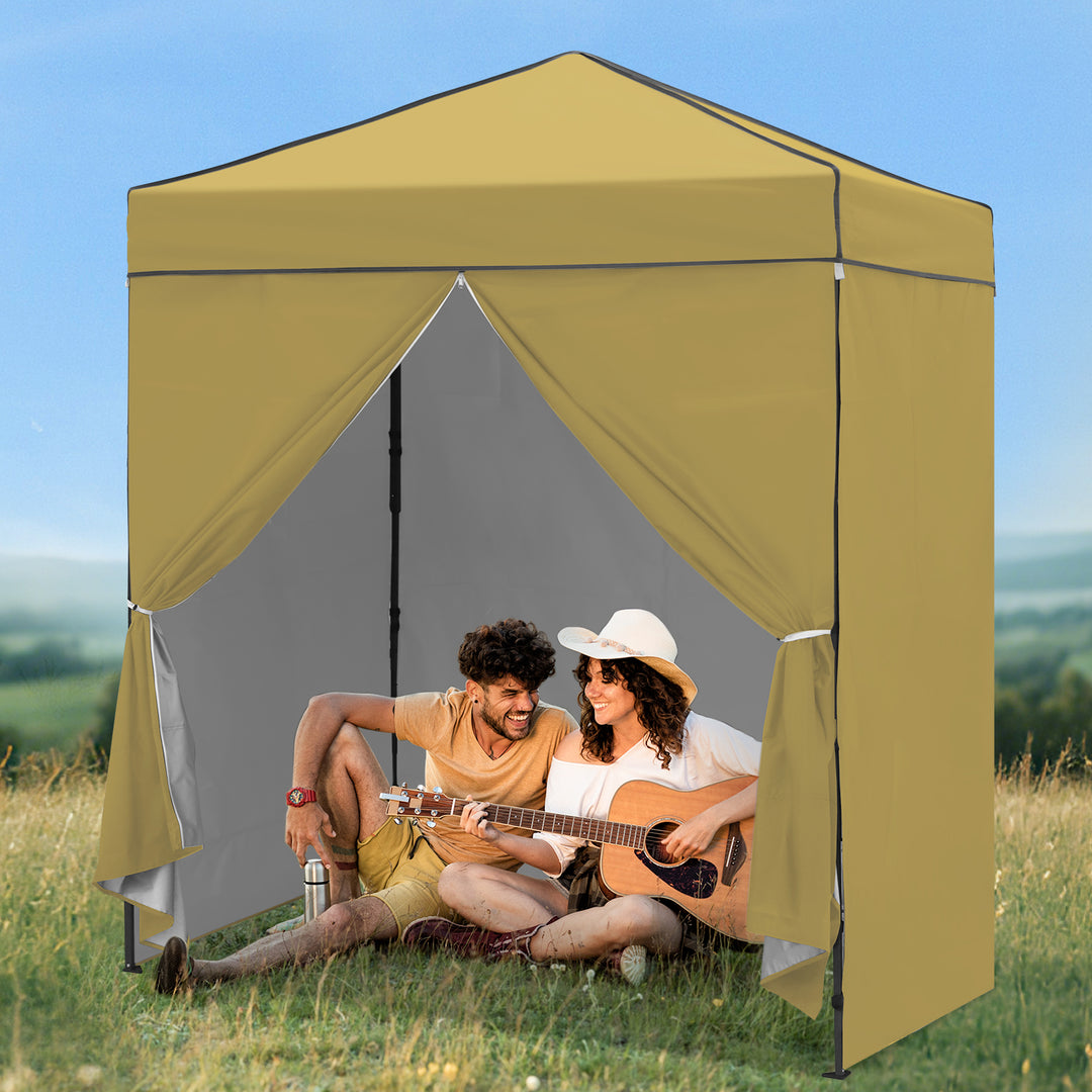 COOS BAY Pop Up Canopy Tent 6x4 with Four Removable Sun Walls