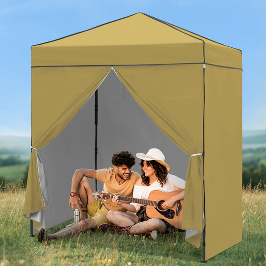 COOS BAY Pop Up Canopy Tent 6x4 with Four Removable Sun Walls