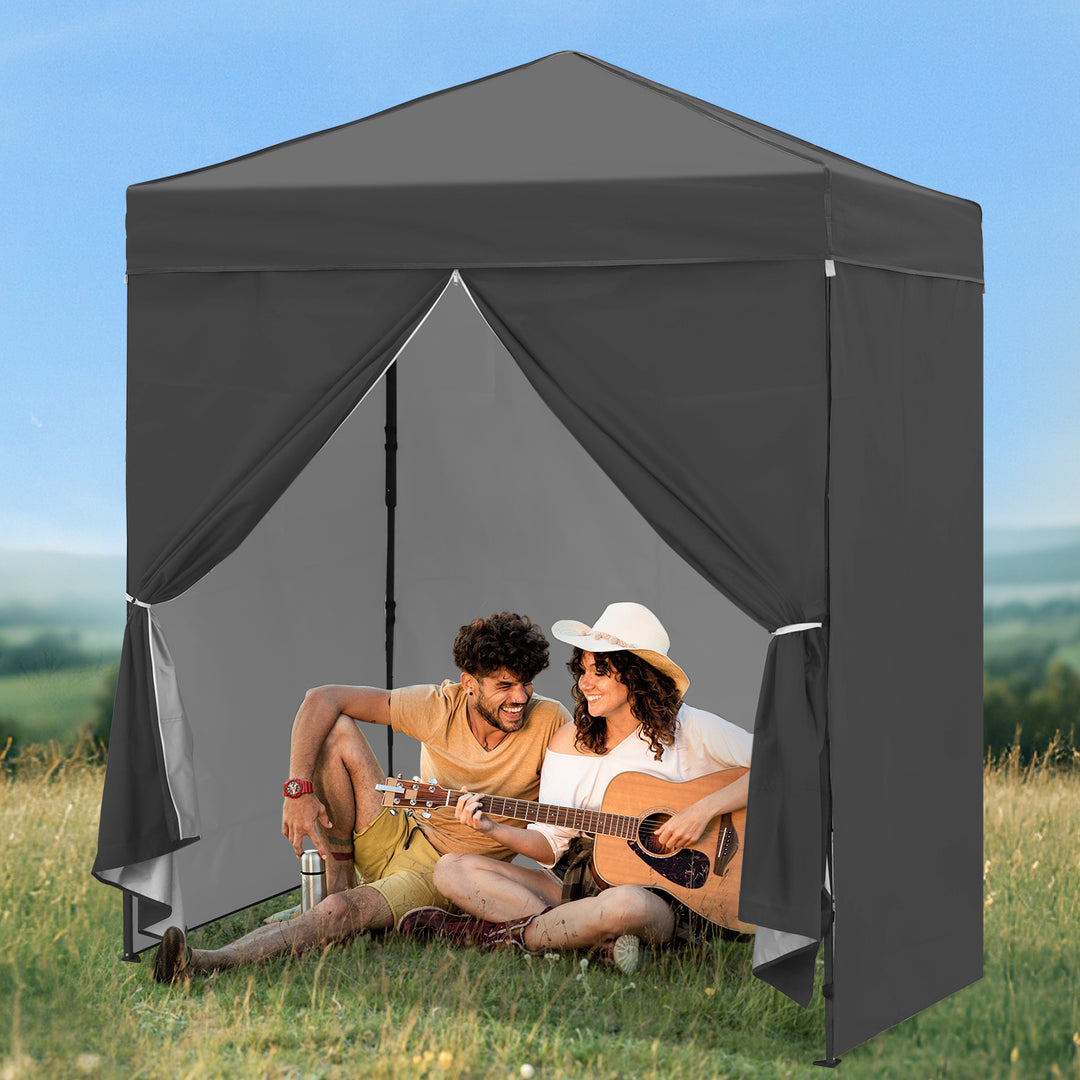 COOS BAY Pop Up Canopy Tent 6x4 with Four Removable Sun Walls