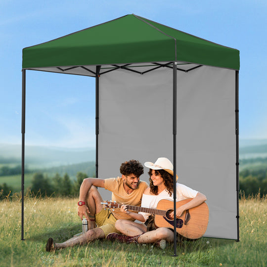 COOS BAY Pop Up Canopy Tent 6x4 with One Removable Sun Wall