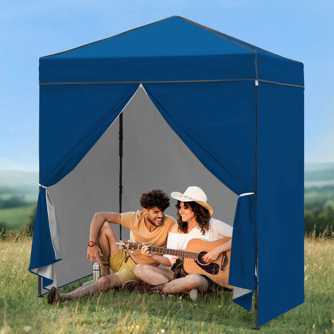 COOS BAY Pop Up Canopy Tent 6x4 with Four Removable Sun Walls