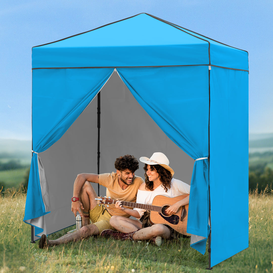 COOS BAY Pop Up Canopy Tent 6x4 with Four Removable Sun Walls