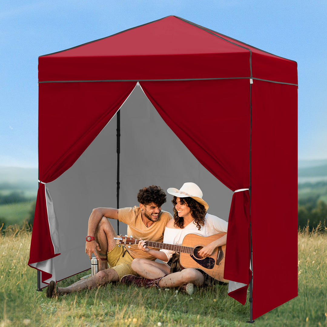 COOS BAY Pop Up Canopy Tent 6x4 with Four Removable Sun Walls