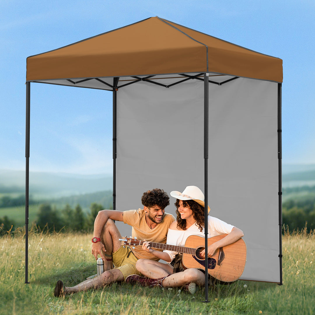 COOS BAY Pop Up Canopy Tent 6x4 with One Removable Sun Wall