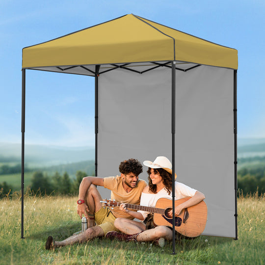 COOS BAY Pop Up Canopy Tent 6x4 with One Removable Sun Wall