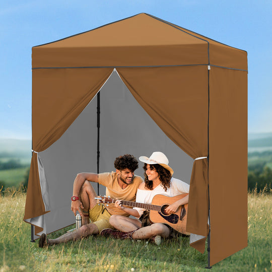 COOS BAY Pop Up Canopy Tent 6x4 with Four Removable Sun Walls