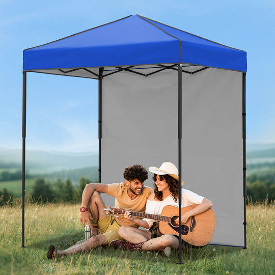 COOS BAY Pop Up Canopy Tent 6x4 with One Removable Sun Wall