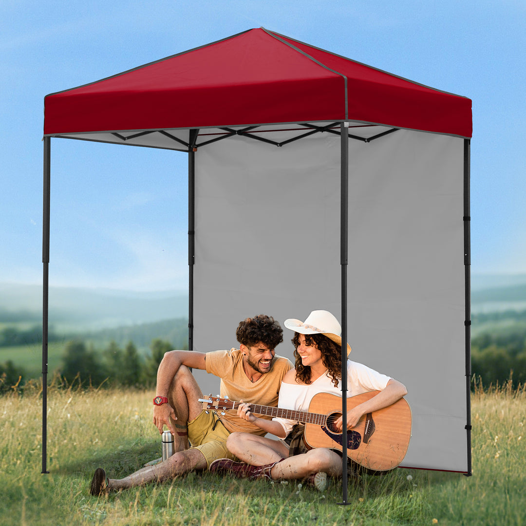 COOS BAY Pop Up Canopy Tent 6x4 with One Removable Sun Wall