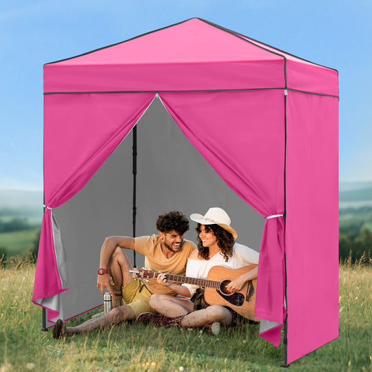 COOS BAY Pop Up Canopy Tent 6x4 with Four Removable Sun Walls
