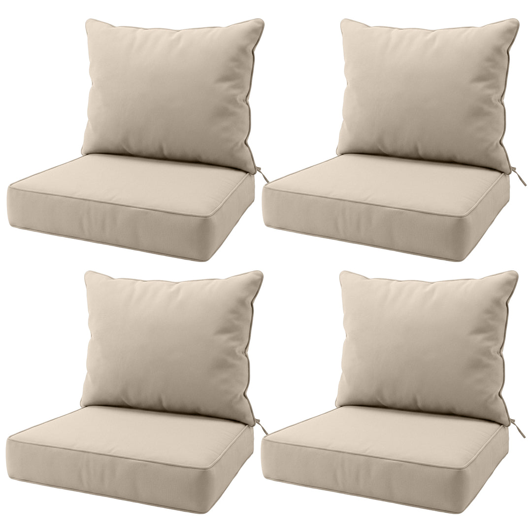 COOS BAY Deep Seat Patio Chair Cushions, 4 Pack