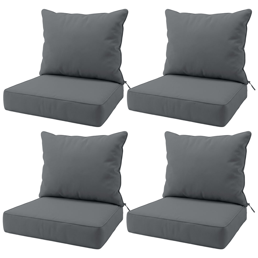 COOS BAY Deep Seat Patio Chair Cushions, 4 Pack