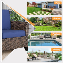 Load image into Gallery viewer, COOS BAY Harbor Retreat Wicker Patio 2 Seat Loveseat Sofa