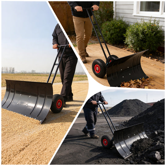 COOS BAY Wheeled Snow Shovel for Driveway