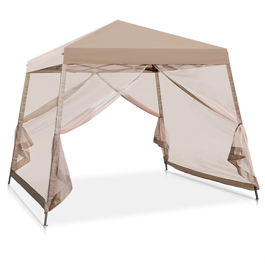 COOS BAY 10' x 10' Slant Leg Pop Up Canopy Tent (8x8 Top)