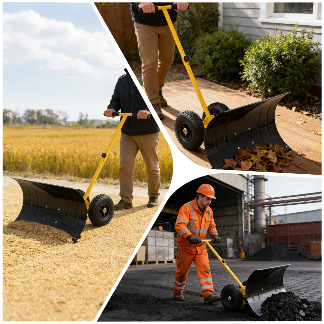 COOS BAY Wheeled Snow Shovel for Driveway