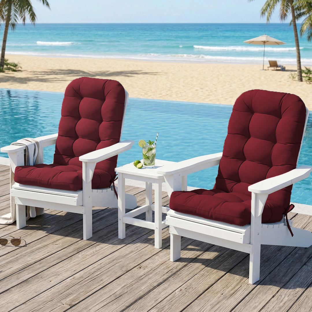 COOS BAY High Back Adirondack Chair Cushions, 49x20x5, Set of 2