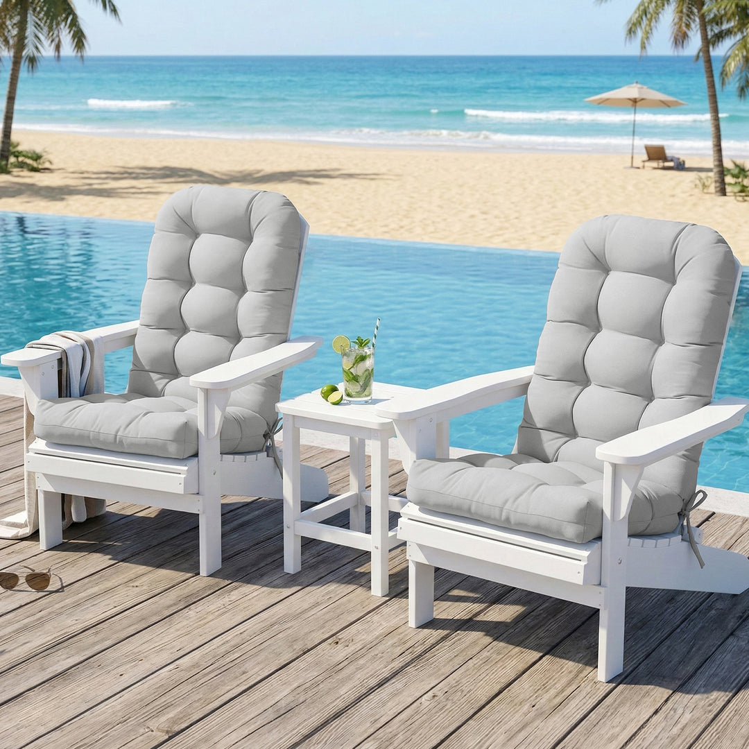 COOS BAY High Back Adirondack Chair Cushions, 49x20x5, Set of 2