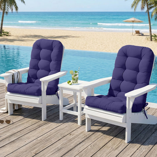 COOS BAY High Back Adirondack Chair Cushions, 49x20x5, Set of 2