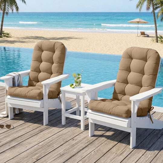 COOS BAY High Back Adirondack Chair Cushions, 49x20x5, Set of 2