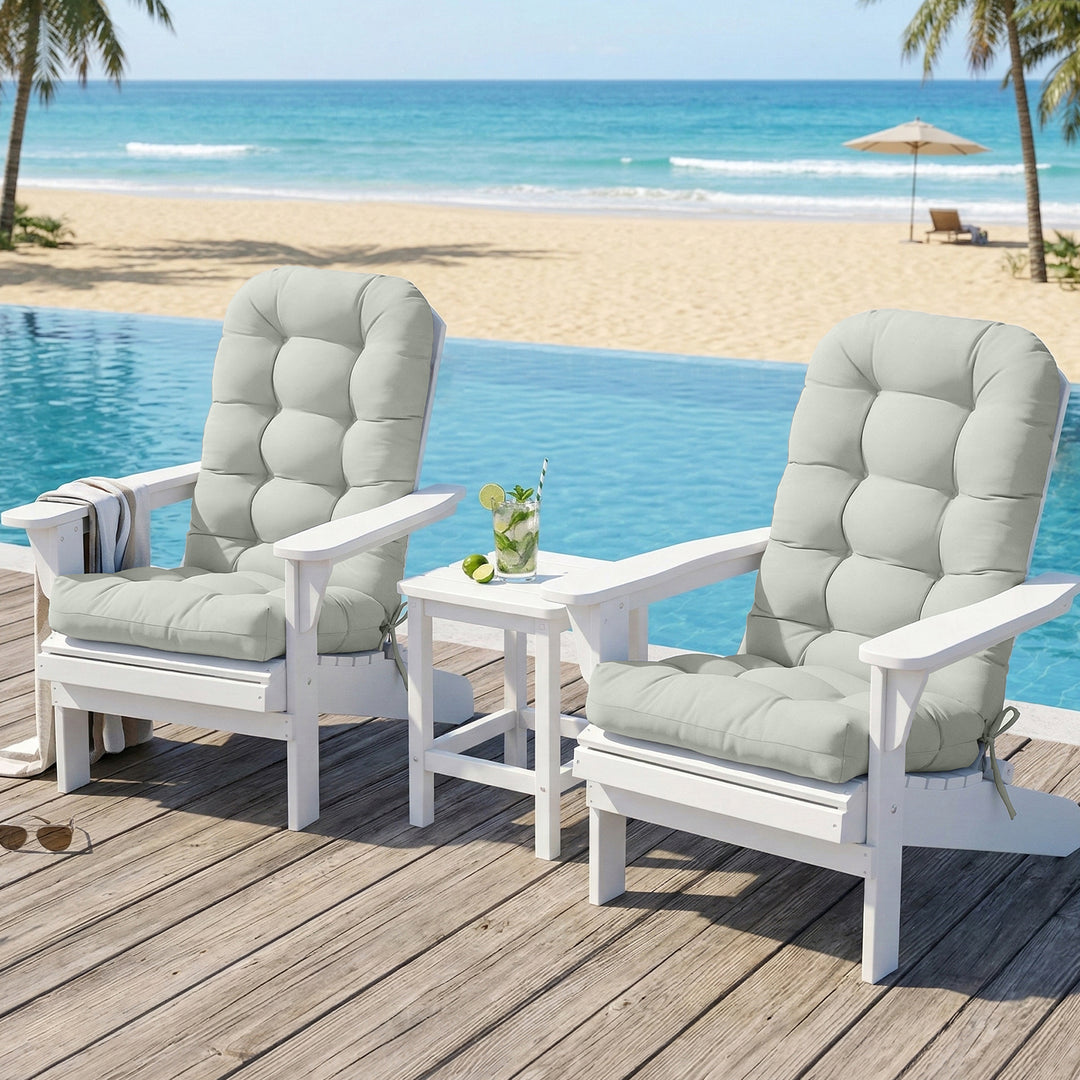 COOS BAY High Back Adirondack Chair Cushions, 49x20x5, Set of 2