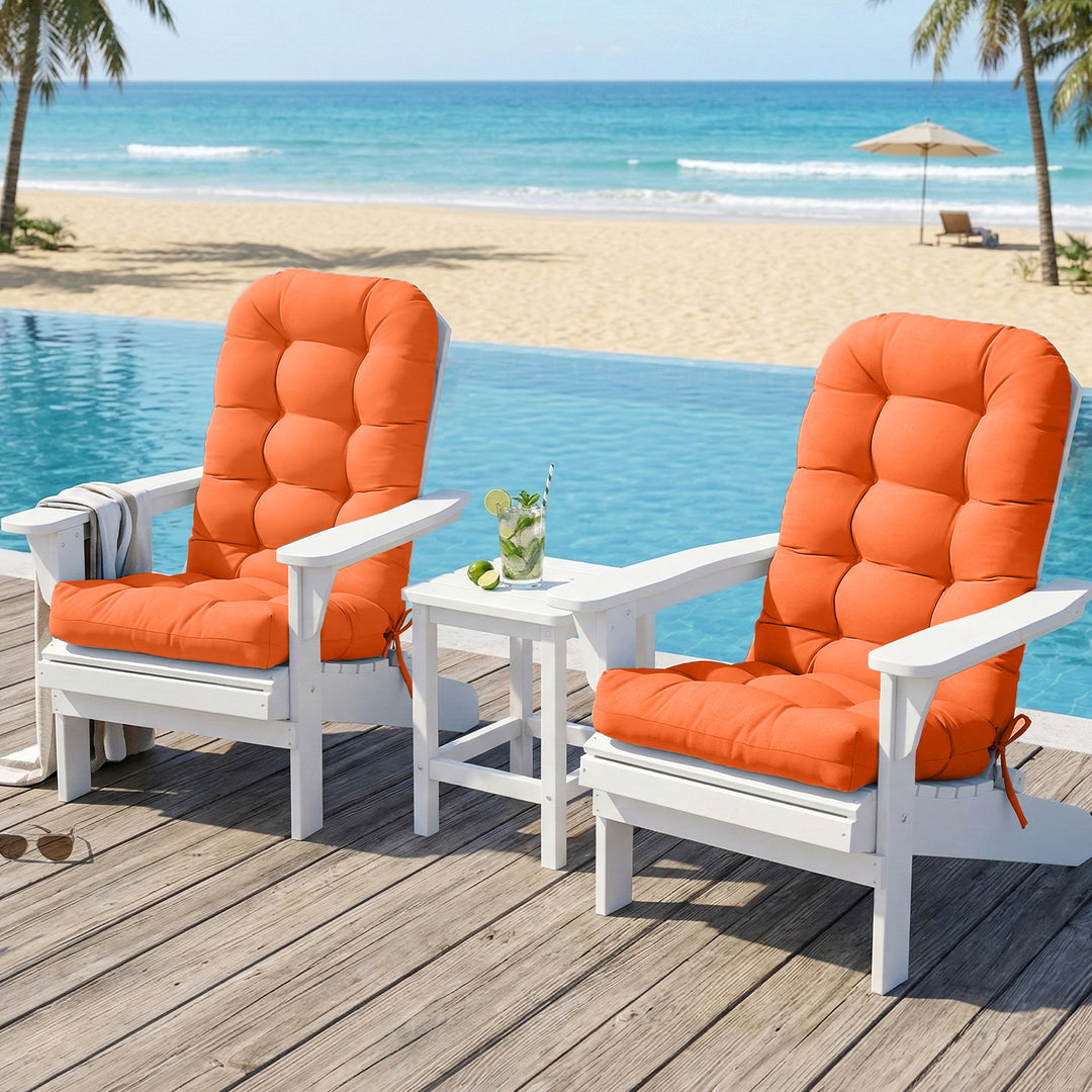 COOS BAY High Back Adirondack Chair Cushions, 49x20x5, 2 Pack
