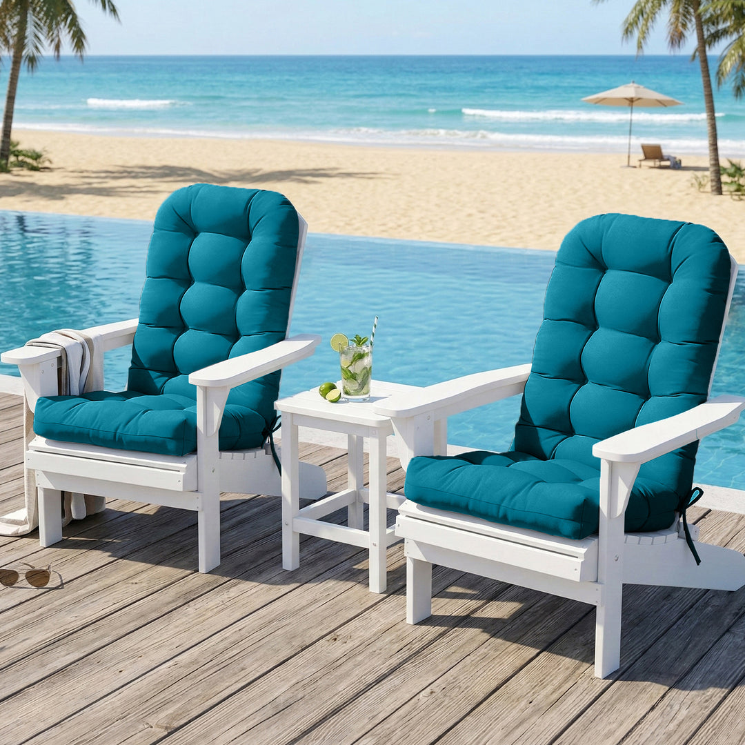 COOS BAY High Back Adirondack Chair Cushions, 49x20x5, Set of 2