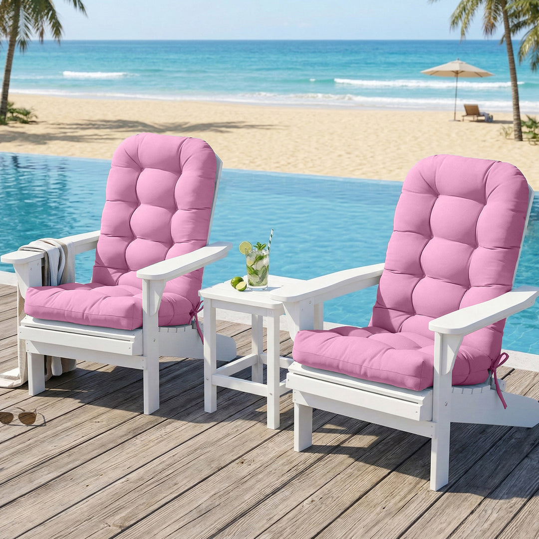 COOS BAY High Back Adirondack Chair Cushions, 49x20x5, Set of 2