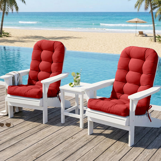 COOS BAY High Back Adirondack Chair Cushions, 49x20x5, Set of 2