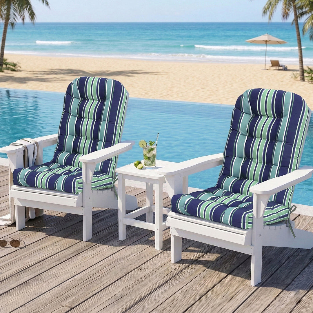 COOS BAY High Back Adirondack Chair Cushions, 49x20x5, Set of 2