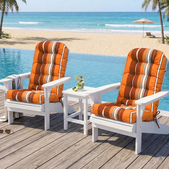 COOS BAY High Back Adirondack Chair Cushions, 49x20x5, Set of 2