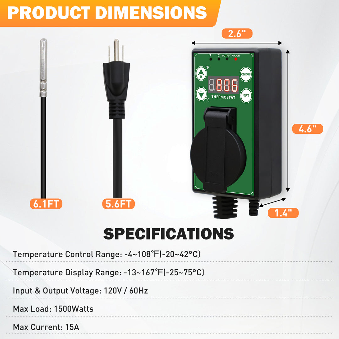 COOS BAY Digital Thermostat Controller