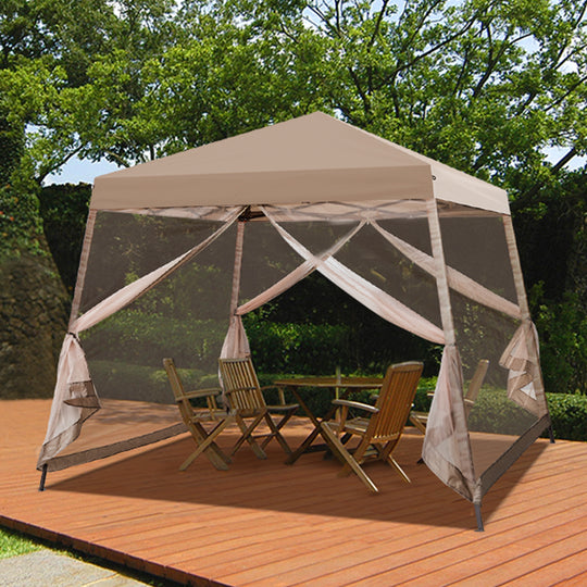 COOS BAY 10' x 10' Slant Leg Pop Up Canopy Tent (8x8 Top)