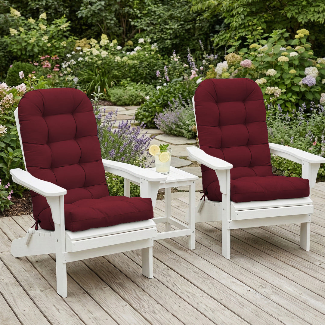 COOS BAY High Back Adirondack Chair Cushions, 49x20x5 in, Set of 4