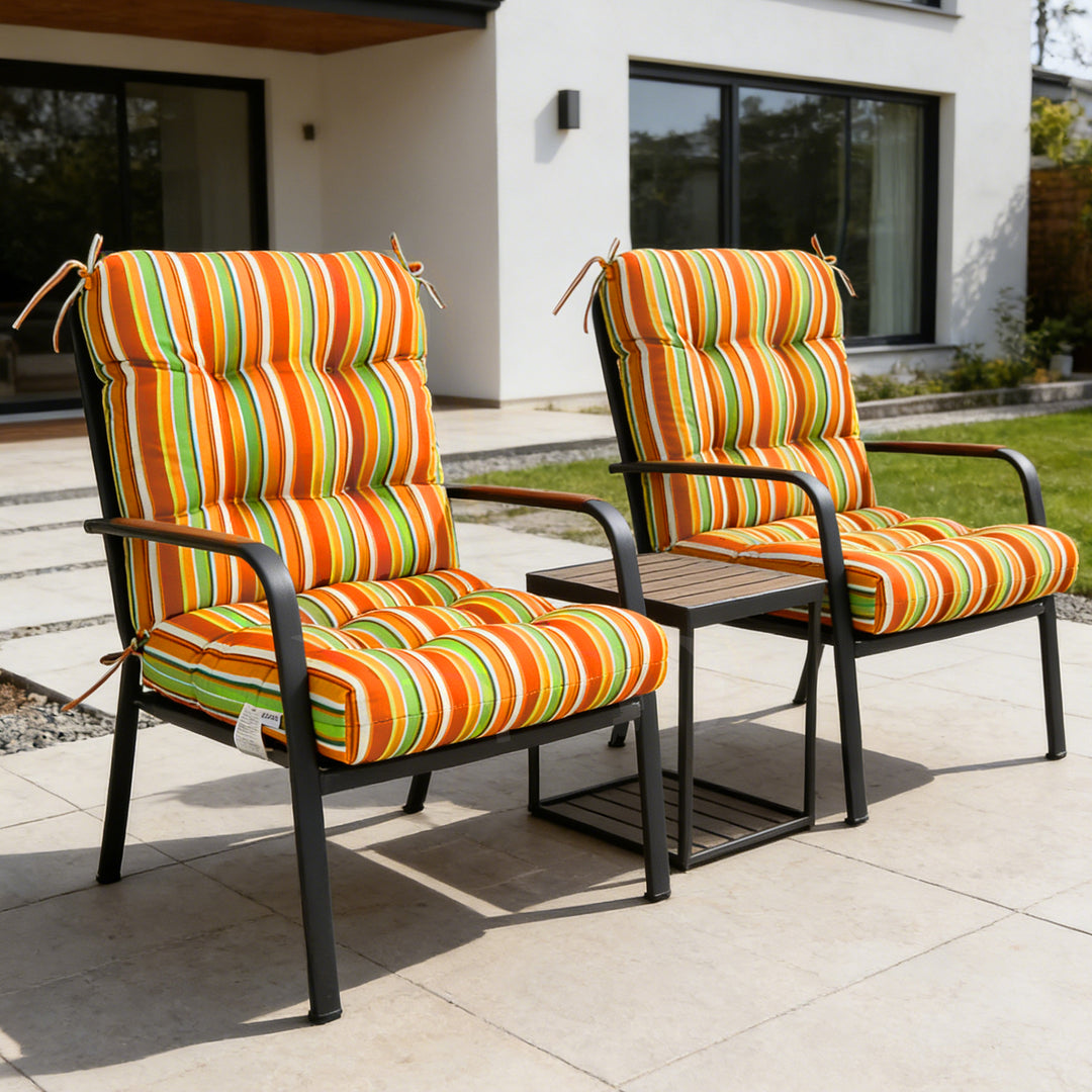 COOS BAY Tufted High Back Chair Cushions, 42x21 Inch, Set of 2