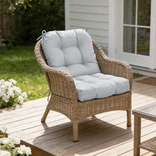 COOS BAY Tufted High Back Chair Cushions, 42x21 Inch, 4 Pack