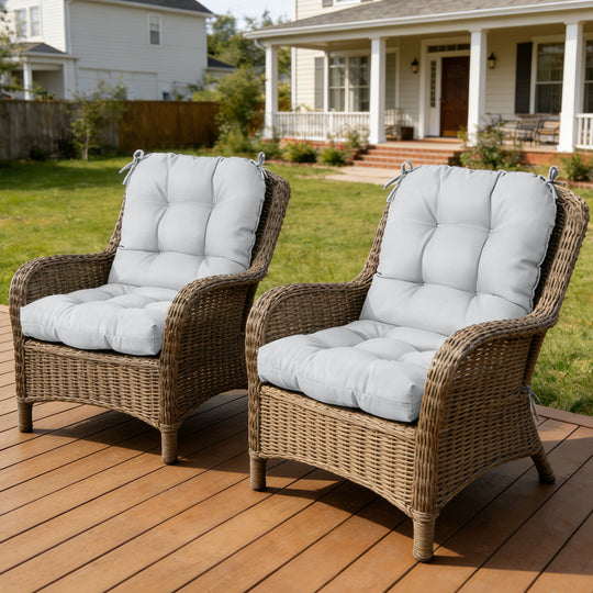 COOS BAY Tufted High Back Chair Cushions, 42x21 Inch, 4 Pack