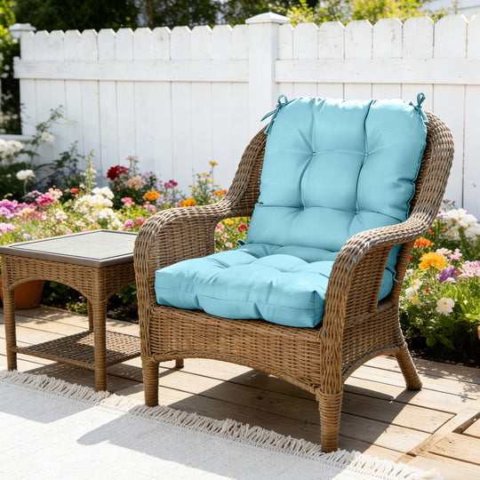 COOS BAY Tufted High Back Chair Cushions, 42x21 Inch, 1 Pack