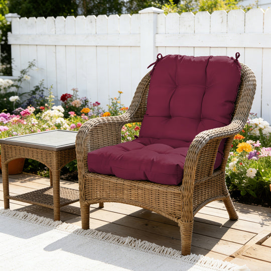 COOS BAY Tufted High Back Chair Cushions, 42x21 Inch, 1 Pack