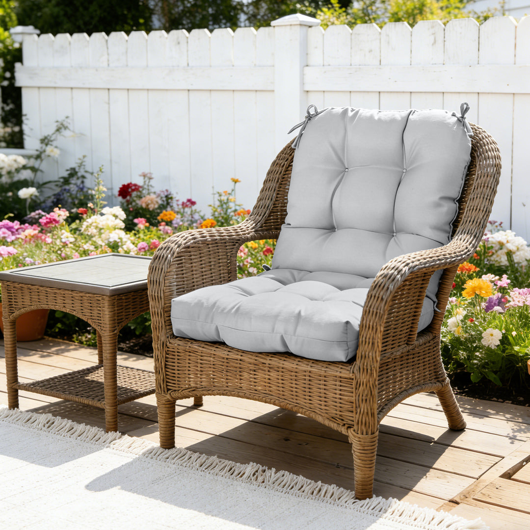 COOS BAY Tufted High Back Chair Cushions, 42x21 Inch, 1 Pack