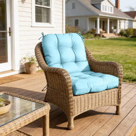 COOS BAY Tufted High Back Chair Cushions, 42x21 Inch, 1 Pack