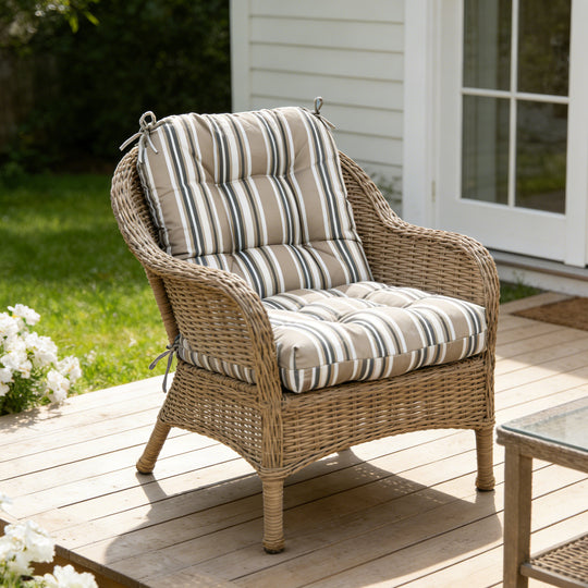 COOS BAY Tufted High Back Chair Cushions, 42x21 Inch, 1 Pack
