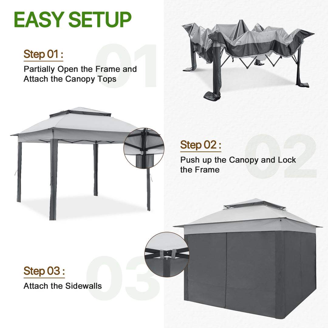COOS BAY 11x11 Pop Up Gazebo with 4 Sidewalls