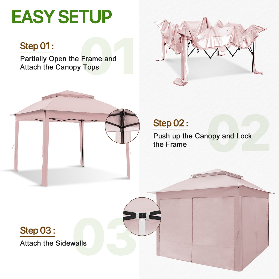 COOS BAY 11x11 Pop Up Gazebo with 4 Sidewalls
