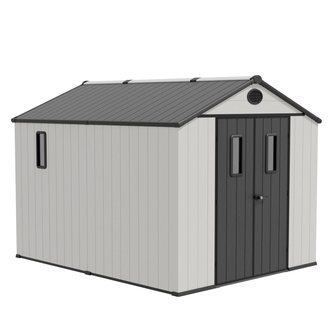 COOS BAY 8x6/8x8/5x3/6x4 Outdoor Storage Shed with Floor, Lockable Doors