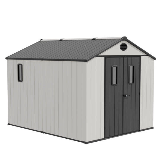 COOS BAY 8x6/8x8/5x3/6x4 Outdoor Storage Shed with Floor, Lockable Doors